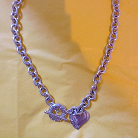 Tiffany and co Vintage sterling silver heart toggle necklace - Picture 2 of 8